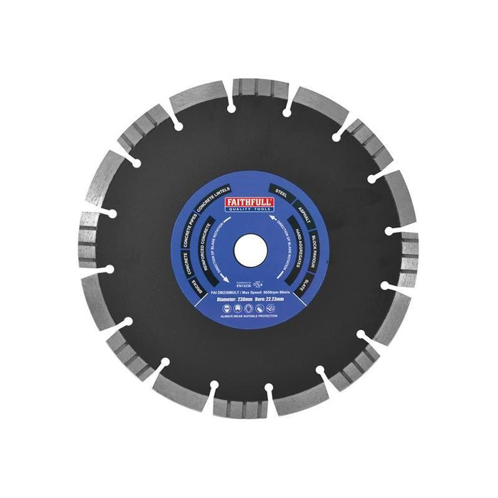 Faithfull Multi Cut Diamond Blade 230 x 22mm Faithfull - Town Tools