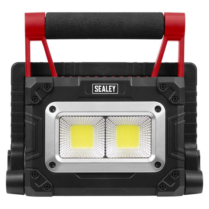 Sealey Rechargeable Solar Powered Portable Floodlight 15W COB LED LEDFL15WS Sealey - Town Tools 
