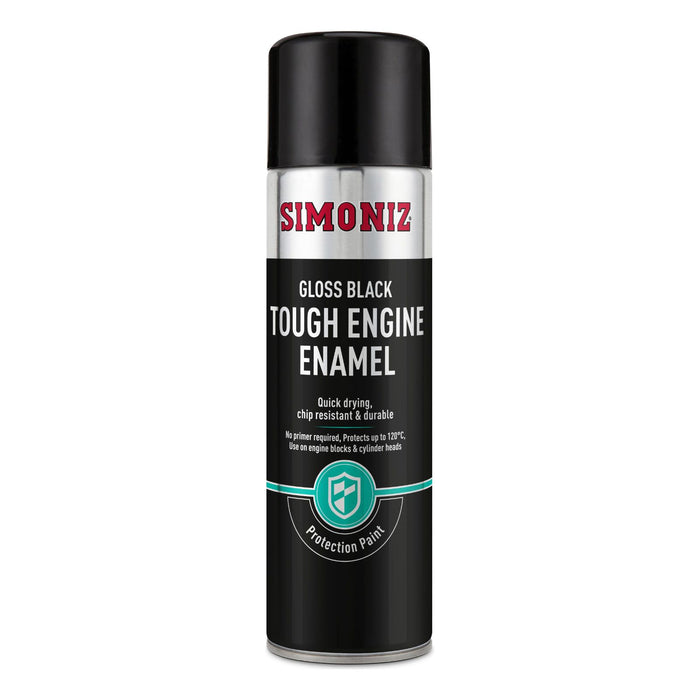 6x Simoniz Gloss Black Tough Car Spray Protection Paint Aerosol Durable 500ml Simoniz - Town Tools 