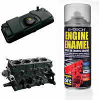 E-Tech Black Engine Enamel Spray On 400ml Heat Resistant High Temp Paint