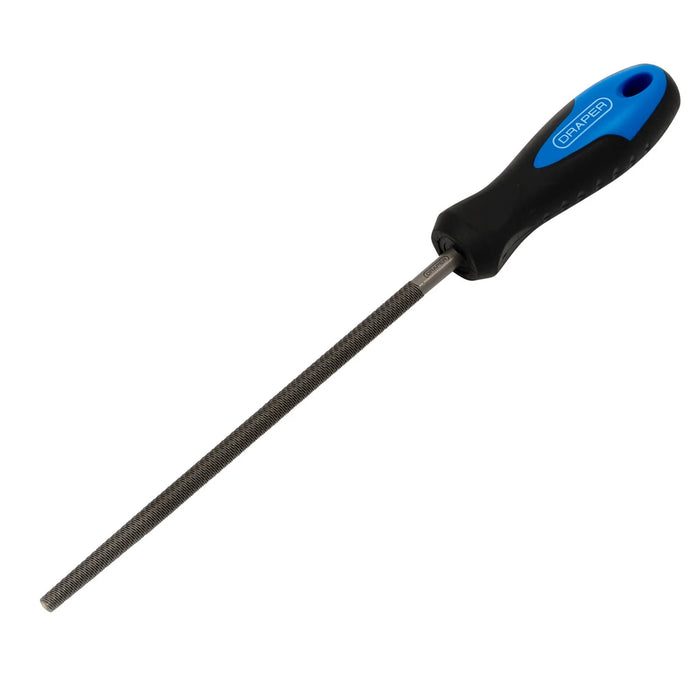 Draper Soft Grip Engineers Round File and handle 150-250mm