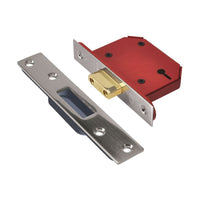 Union StrongBOLT 2103S 3 Lever Mortice Deadlock Stainless Steel 68mm 2.5in Visi