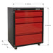 Sealey Modular 4 Drawer Cabinet with Worktop 665mm APMS84 Sealey - Town Tools 