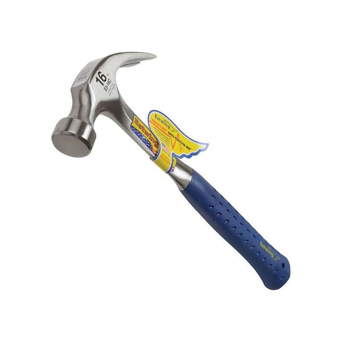 Estwing E3/16C Curved Claw Hammer - Vinyl Grip 450g (16oz) Estwing - Town Tools