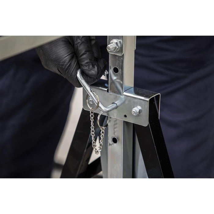 Sealey Fold Down Telescopic Trestle 200kg Capacity - Pair FDT32 Sealey - Town Tools 