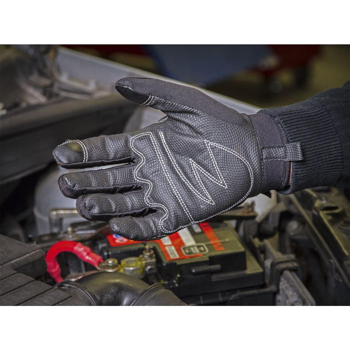 Sealey Mechanic's Gloves Light Palm Tactouch Large MG798L Sealey - Town Tools 