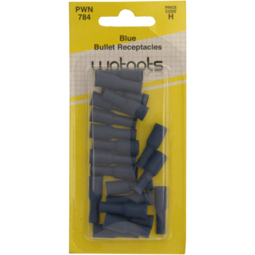 Wot-Nots Wiring Connectors - Blue - Female Bullet - 5mm - Pack of 25 Wot-Nots - Town Tools 