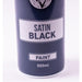 6 X Autotek Satin Black Paint Spray Aerosol 500Ml High Coverage Satin Black Autotek - Town Tools 