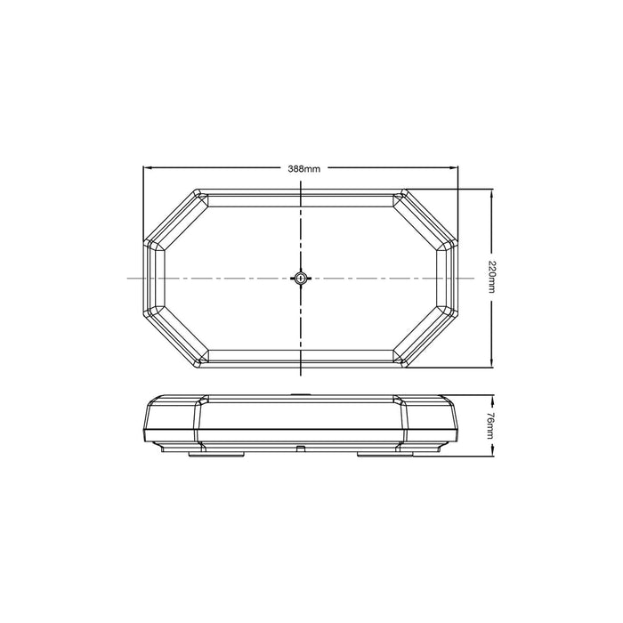 Ring Automotive RCV9812 TM Reg65 Bar Magnetic Mount, 12/24 V, Amber Ring Automotive - Town Tools 