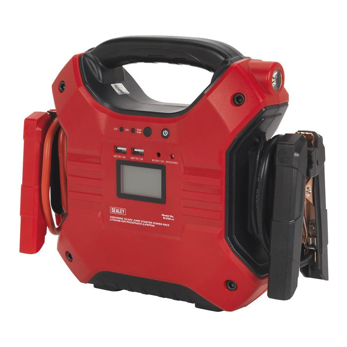 Sealey Jump Starter Power Pack Lithium-ion Phosphate (LiFePo4) 12/24V 1200/600 P