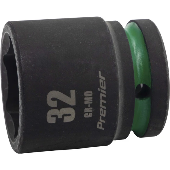Sealey 3/4"Dr Impact Socket 32mm (Dark Green Coded Ring)