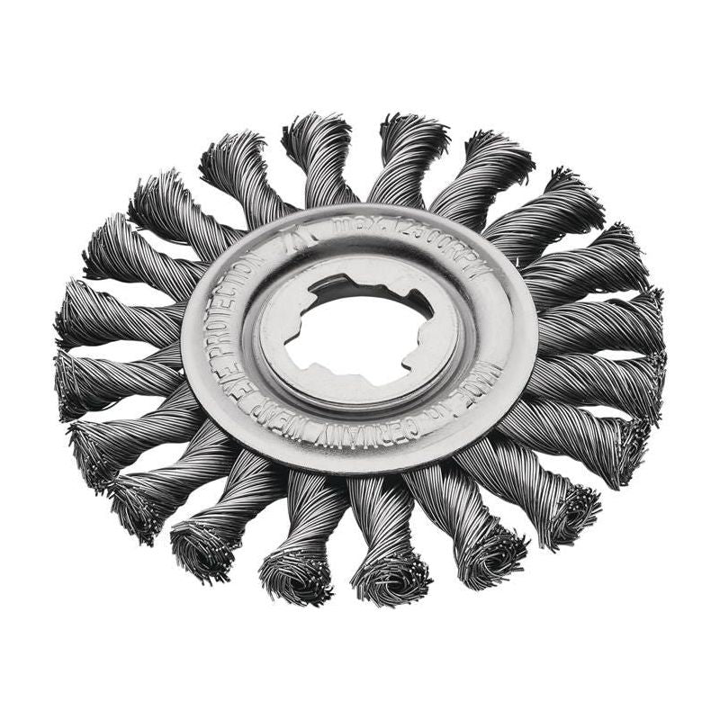 Lessmann X-Lock Steel Knot Wheel Brush 125mm Non Spark Lessmann - Town Tools