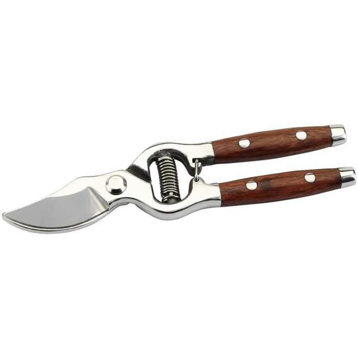 Draper Bypass Pattern Secateurs with Wooden Handles, 210mm - G886