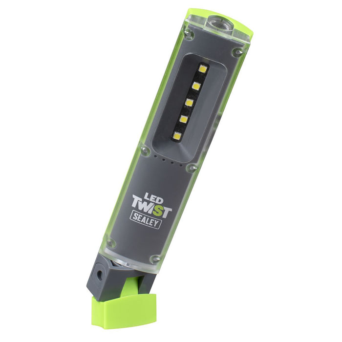 Sealey LED Twist Rechargeable Inspection Light 1W & 1W SMD LED201G Sealey - Town Tools 