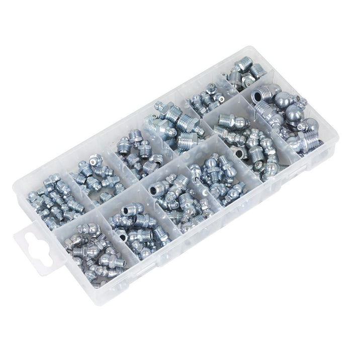 Sealey Metric/BSP/UNF Grease Nipple Assortment 130pc AB009GN Sealey - Town Tools 