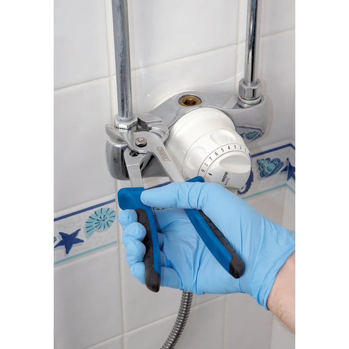 Draper Soft Grip Water Pump Pliers, 240mm, 33mm Capacity - 4002A