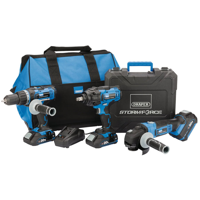 Draper Storm Force® 20V Cordless Mega Kit (8 Piece) - PTK20VF/G