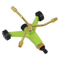 Sealey 3-Arm Brass Sprinkler with Metal Wheeled Base JS2032