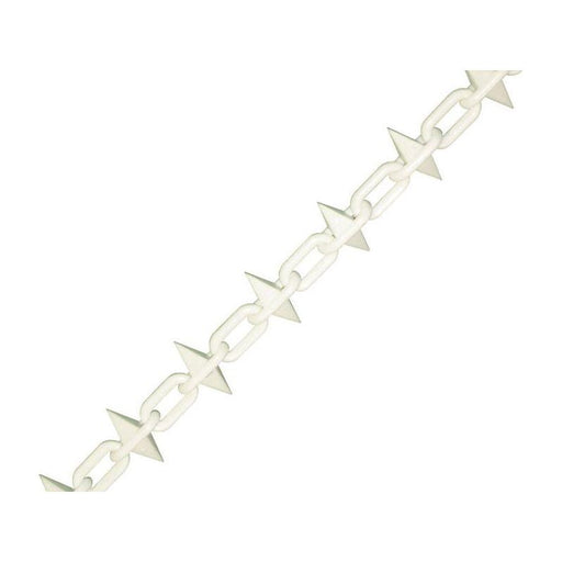 Faithfull Plastic Chain 6mm x 12.5m White Spiked Faithfull - Town Tools