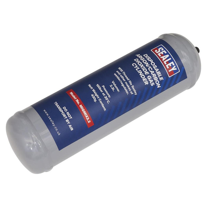 Sealey Disposable Argon/Carbon Dioxide Gas Cylinder 430g, 2.2L - Pack of 4 Sealey - Town Tools 