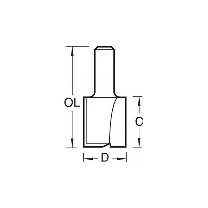 Trend 4/5 x 1/2 TCT Two Flute Cutter 19.1 x 25mm Trend - Town Tools
