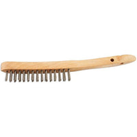 Connect 2 Row Wooden Handle Wire Scratch Brush 4pc 32127