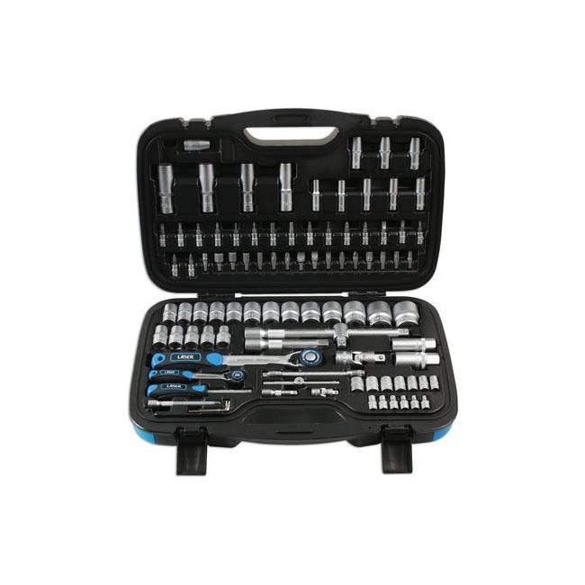 Laser Socket Set 1/4"D, 1/2"D 95pc 6921 Laser - Town Tools 