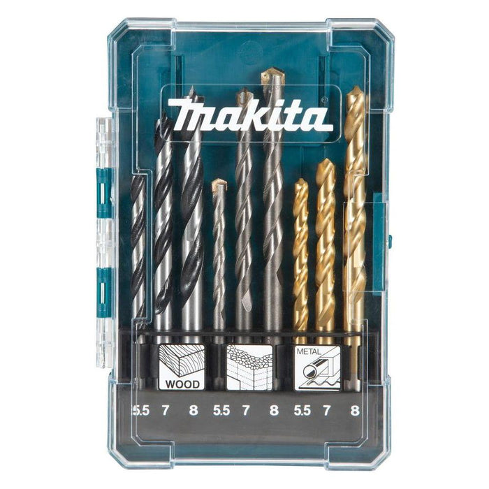 Makita Drill Bit Set 9Pc (5.5, 7, 8Mm) Wood/Masonry/Metal D-71978 Makita - Town Tools