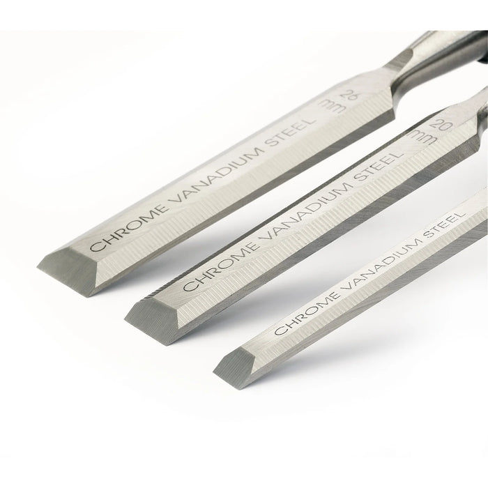 Draper Expert Soft Grip Bevel Edge Wood Chisel Set, 150mm (3 Piece) - DWCSG3