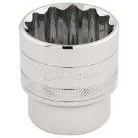 Draper HI-TORQ 12 Point Socket, 1/2" Sq. Dr., 32mm 33593
