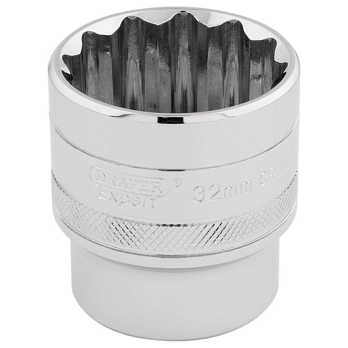 Draper HI-TORQ 12 Point Socket, 1/2" Sq. Dr., 32mm 33593 Draper - Town Tools 