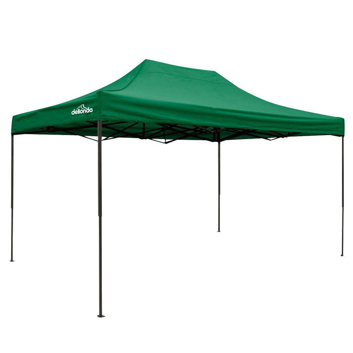 Dellonda 3 x 4.5m Pop-Up Gazebo Heavy Duty  with  Weight - Dark Green