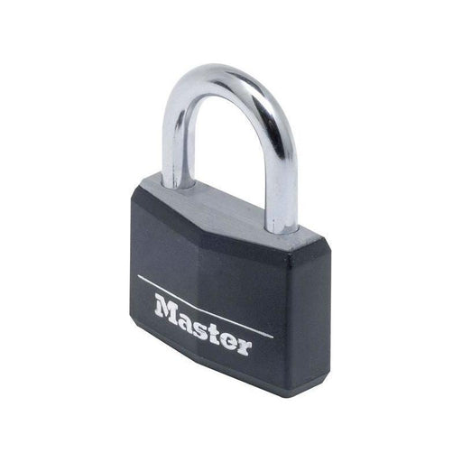 Master Lock Aluminium Black Vinyl Cover 40mm Padlock 4-Pin Master Lock - Town Tools