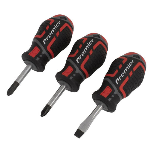 Sealey Premier Premier GripMAX Stubby Screwdriver Set 3pc AK4328 Sealey Premier - Town Tools 