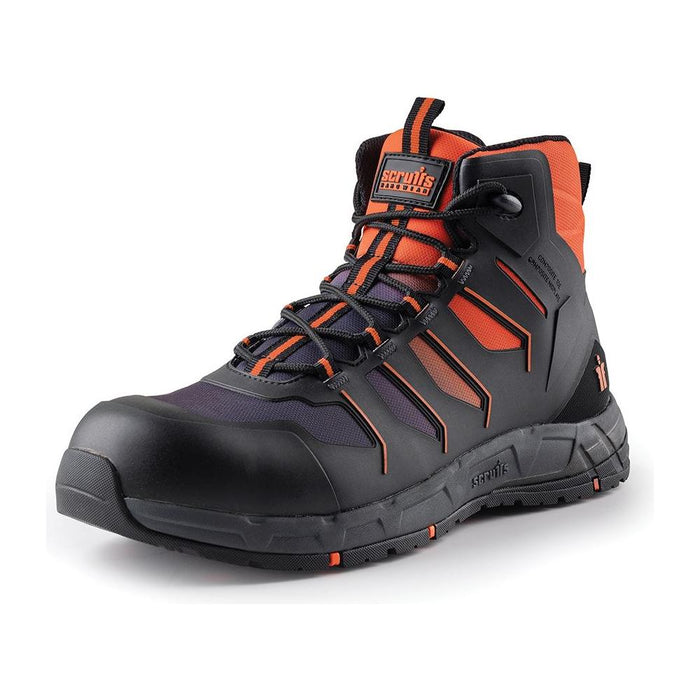 Scruffs Glide Safety Boot Black / Orange Size 10 / 44 Scruffs - Town Tools 