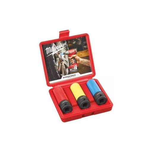 Milwaukee 1/2Dr Impact Wheel Socket Set 3Pc 4932451568 Milwaukee - Town Tools