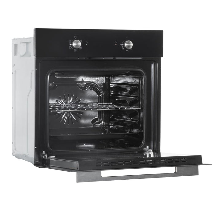 Baridi Integrated Fan-Assisted Electric Oven 60cm 55L Capacity - Black