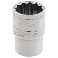 Draper HI-TORQ 12 Point Socket, 3/8" Sq. Dr., 3/4" 49481