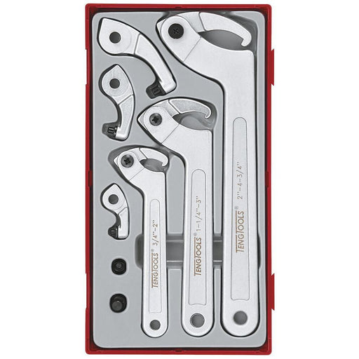 Teng Tools Hook & Pin Wrench Set TT1 8 Pieces Teng Tools - Town Tools 