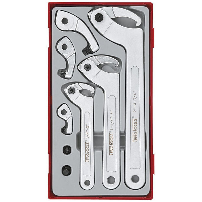 Teng Tools Hook & Pin Wrench Set TT1 8 Pieces Teng Tools - Town Tools 
