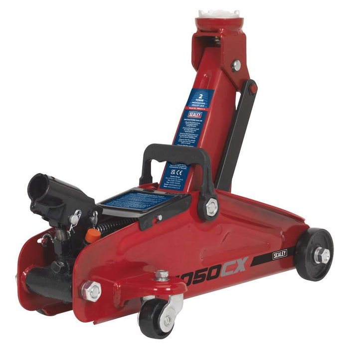 Sealey Short Chassis Trolley Jack 2 Tonne 1050CX Sealey - Town Tools 