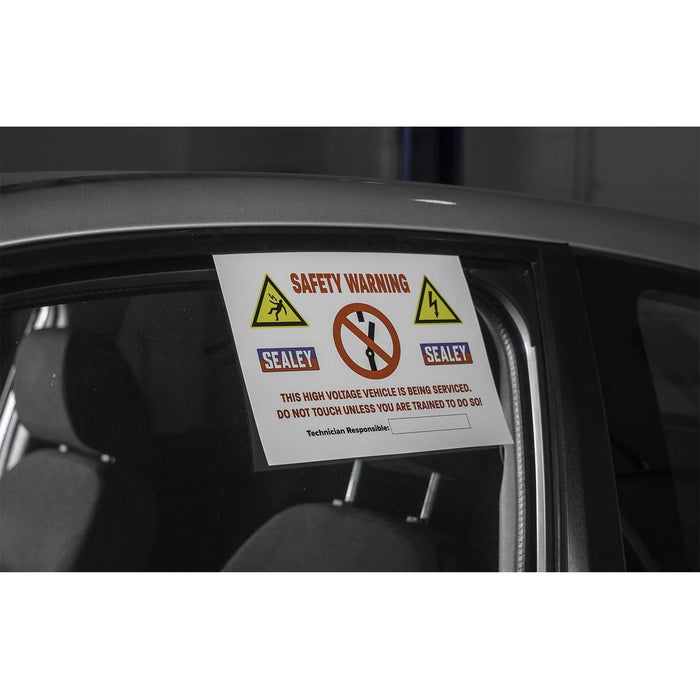 Sealey Hybrid/Electric Vehicle Warning Sign HYBRIDSIGN Sealey - Town Tools 