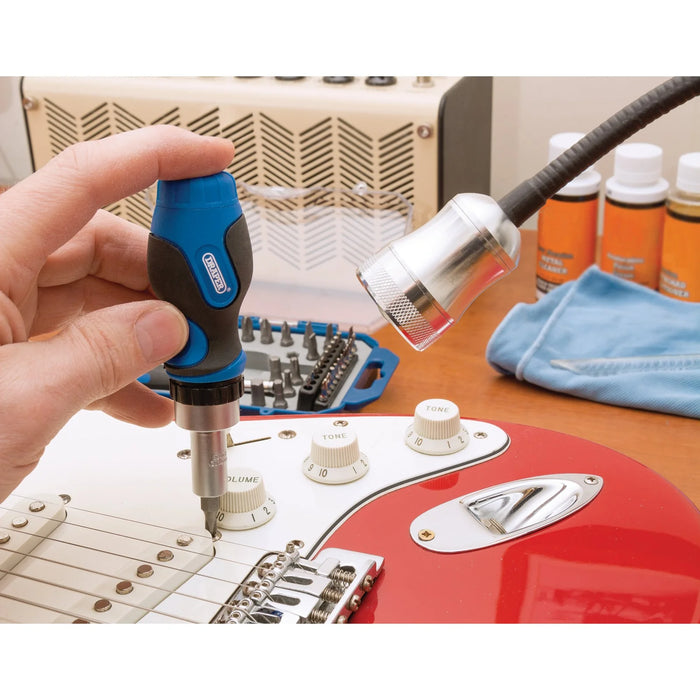 Draper Ratchet Screwdriver and Bit Set (42 Piece) - 865/42