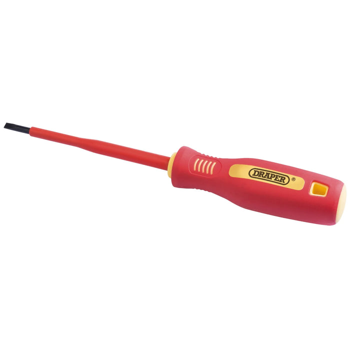 Draper Fully Insulated Plain Slot Screwdriver, 4 x 100mm (Sold Loose) - 952B