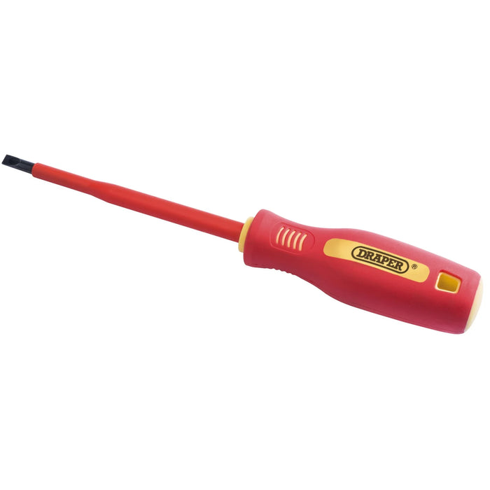 Draper Fully Insulated Plain Slot Screwdriver, 5.5 x 125mm (Sold Loose) - 952B