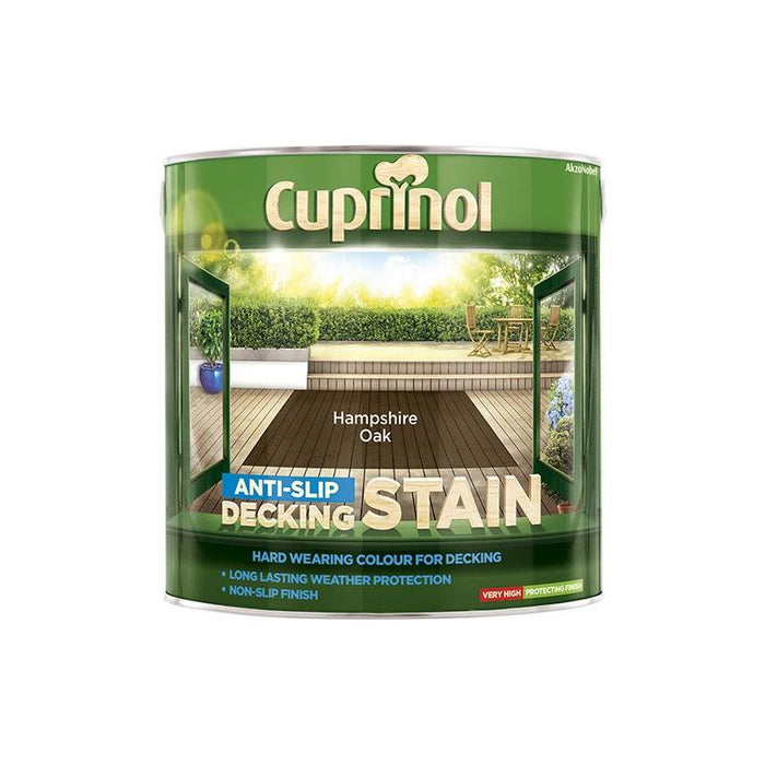 Cuprinol Anti-Slip Decking Stain Hampshire Oak 2.5 litre Cuprinol - Town Tools