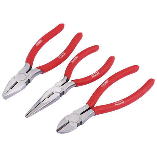 Draper Pliers Set with PVC Dipped Handles, 160mm (3 Piece) 67924 Draper - Town Tools 