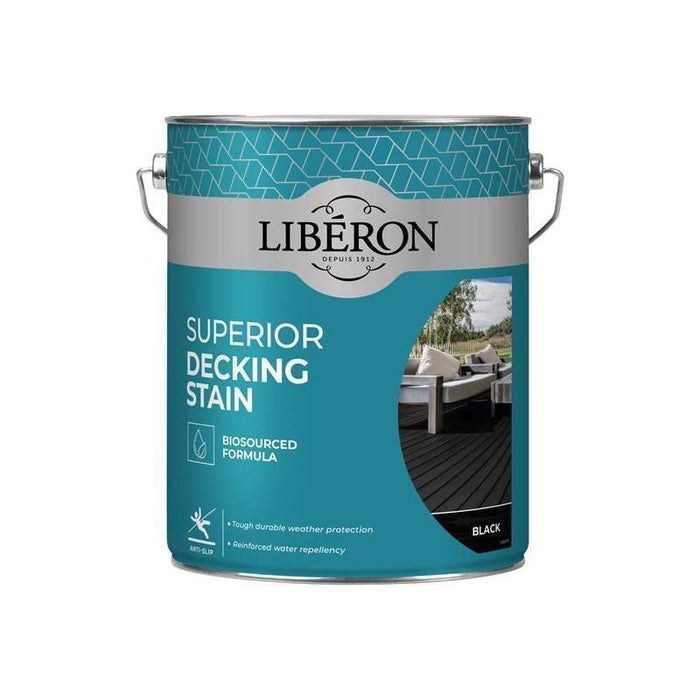 Liberon Superior Decking Stain Black 5 litre Liberon - Town Tools