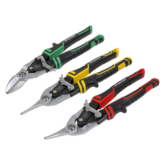 Sealey High Leverage Aviation Tin Snip Set 3pc AK69073 Sealey - Town Tools 