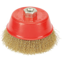 Draper Brassed Steel Crimped Wire Cup Brush, 125mm, M14 41446